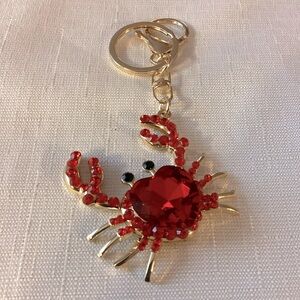 Keychain Red Crystal Crab